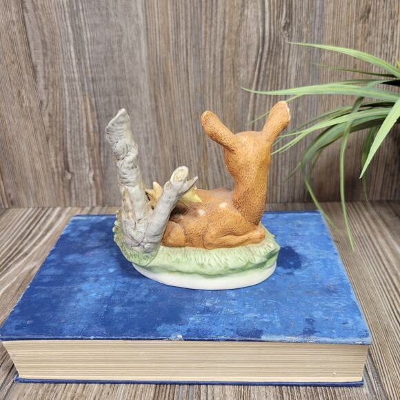 Vintage Homco Spotted Fawn Ceramic Deer Figurine Home Interiors - Picture 2 of 4